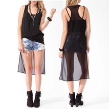 Forever21 High Low Racerback Sheer Tank Top Punk Goth Club Street wear P... - £71.89 GBP