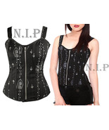 Hell Bunny Spin Doctor Psycho Cameo Lace up Corset Punk Goth Cyber Hot Topic Top - $156.00