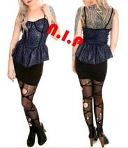 Hot Topic Lip Service Leopard Peplum Cami Goth Punk Clubwear Party Evening Dress - £103.91 GBP