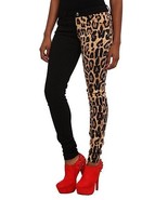 Hot Topic Royal Bones Black Leopard Contrast Skinny Jeans Visual Kei Pun... - £92.06 GBP