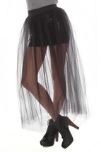 Hot Topic Visual Kei Punk Rock Victorian Princess Gothic Black Long Tulle Skirt - £93.52 GBP