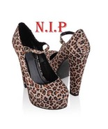 Leopard Platform Thick High Heels Mary Janes Ankle Straps Pumps Stiletto... - £82.62 GBP