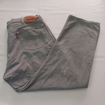 Levis 501 Men's 44x32 Fits 40×30 Gray Denim Distressed Cotton Pockets Jeans image 2