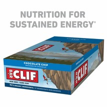 Box of 12 CLIF Bar Chocolate Chip Energy Bars 68g / 2.40 oz Each Free Shipping - £35.00 GBP