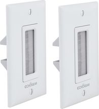 2 PACK ECHOGEAR Wall Brush Plate for Hiding Up to 8 Low Voltage Cables T... - $12.82