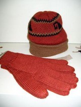 Red woolen hat, cap and gloves,mittens,Alpacawool  - £34.77 GBP