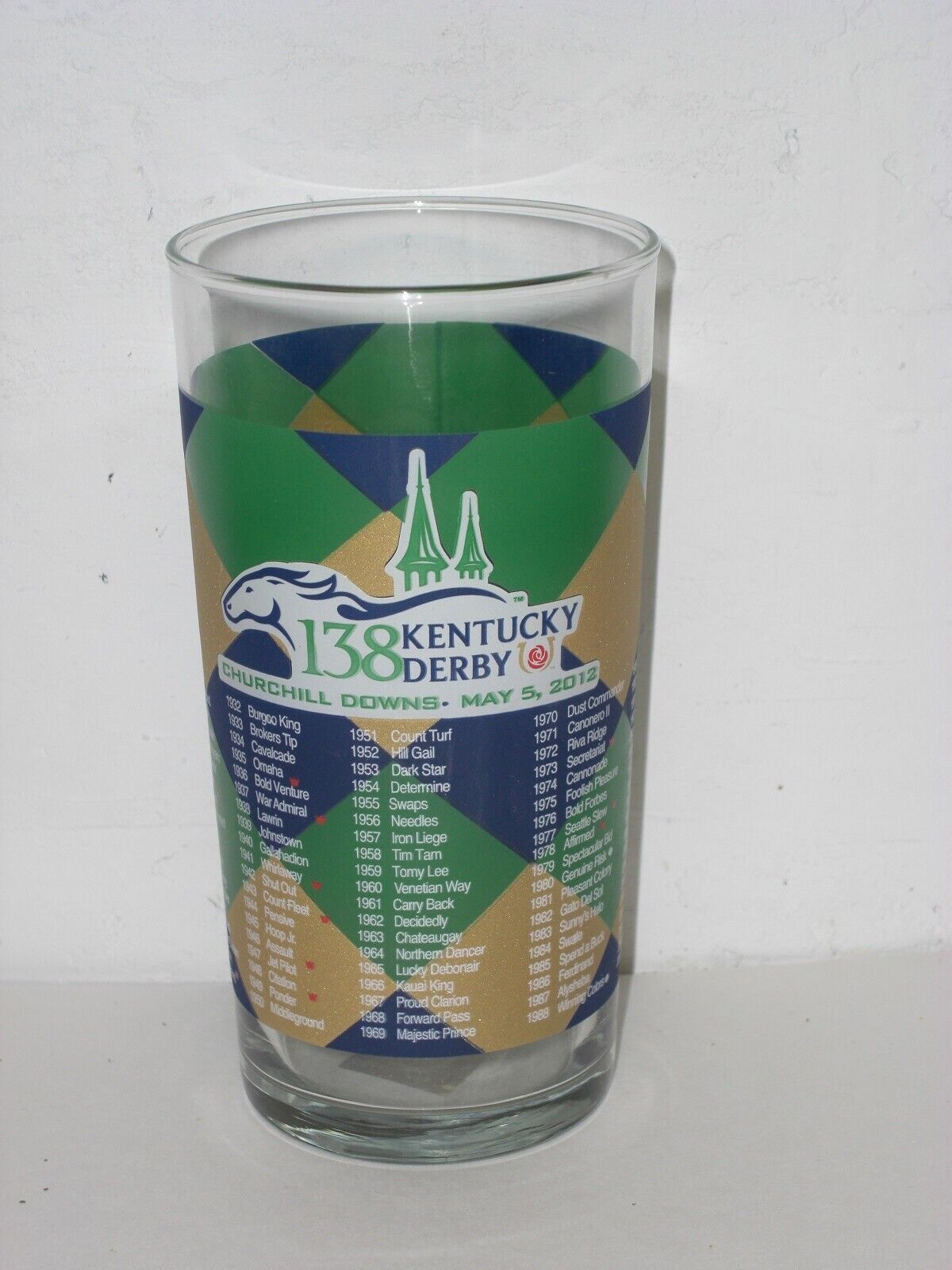 2012 - 138th Kentucky Derby Glass in MINT Condition - I&#39;LL HAVE ANOTHER - $12.00