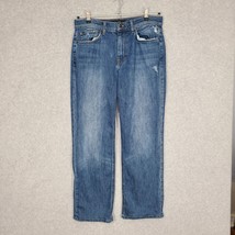 Joes Men&#39;s Rebel Jeans Straight Distressed W32 Hemmed 30 Medium Wash Mid... - £17.35 GBP
