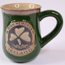 Ireland Coffee Mug Luck Of The Irish Shamrock 2 Dimensional Heavy Green ... - $13.08