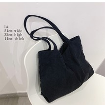 2022 Shopper Women&#39;s Bag Corduroy Tote Bag Female Handbags Casual Environmental  - £37.72 GBP