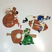 VTG Baseball Football Basketball Burwood Plastic Sports Wall Decor Plaqu... - £10.71 GBP