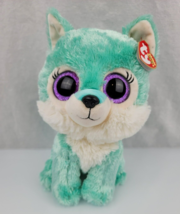 Medium Ty Beanie Boos Jade Teal Wolf Rare Great Wolf Lodge Exclusive 9&quot; ... - $39.59