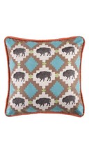 Cowgirl Kim Serape Collection Reversible Buffalo Pillow - £35.55 GBP
