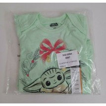 New Disney Star Wars Baby Yoda Galaxys Greetings Lt Green Body Suit Size... - £7.62 GBP