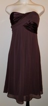 David&#39;s Bridal Strapless Brown Dress Knee-Length Size 2 Formal Bridesmai... - £19.68 GBP