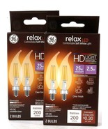2 Boxes GE Relax LED CAC 2.5w Candelabra Base 200 Lumens Clear Finish 2 ... - $28.79 CAD