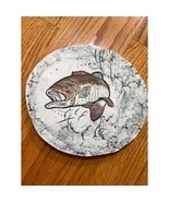 Shapes of Clay Bass Fish Plate Wall Decor Hand Painted Art Mt. St. Helens - $23.06