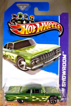 2013 Hot Wheels #220 HW Showroom-Heat Fleet &#39;59 CHEVY IMPALA Green w/MC5 Spokes - £7.66 GBP