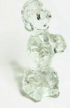 Art Glass Figurine Paperweight Sun-catcher Clear Poodle Dog Design 4.5&quot; - £23.85 GBP