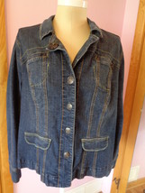 L.A. Blues Womens Stretch Blue Jean Jacket Size 20W Plus Size Gals  - £31.97 GBP