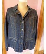 L.A. Blues Womens Stretch Blue Jean Jacket Size 20W Plus Size Gals  - $54.32 CAD