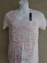 New Nicole Miller Cotton Knit Top Embellished With Colorfull Studs L - £10.25 GBP