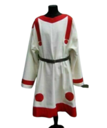 Medieval Costume Tunic Reenactment Roman White &amp; Red Color Cosplay Costu... - $73.25