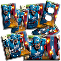 Captain America Superhero Shield Comics Light Switch Outlet Wall Plate Art Decor - £13.08 GBP+
