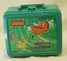 Aladdin Disney Lion King Teal Lunch Box Hakuna Matata No Thermos Vintage... - £15.48 GBP