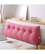 SOGA 2X 150cm Pink Triangular Wedge Bed Pillow Headboard Backrest Bedsid... - $216.50
