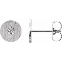 Sterling Silver Starburst Diamond Stud Earrings - $399.00