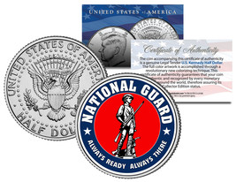 National Guard Colorized Jfk Kennedy Half Dollar U.S. Coin Collectible Military - £6.90 GBP
