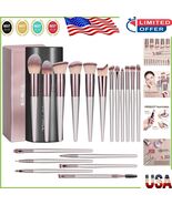 Complete 18-Piece Makeup Brushes for Flawless Application &amp; Travel-Frien... - $350.61 MXN