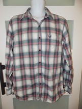 American Eagle Athletic Fit Flannel Shirt LS Plaid Size L Men&#39;s EUC - £17.35 GBP