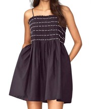 Entro presley pearl trim sleeveless mini dress Black - $59.00
