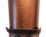 HMS Men&#39;s Satin Victorian Coachman Hat 9 Inch High, Brown, One Size - £24.05 GBP