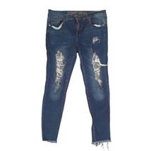 Street Denim by VIP Jeans Women&#39;s Girls Skinny Stretch Blue Ripped Jean Size 15 - $14.85