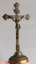 ⭐ antique religious cross ,crucifix bronze, ⭐  - £46.80 GBP