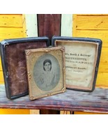 Antique Cased Tintype Circa 1870s Holmes Gorgeous Young Wealthy Lady Pre... - $111.07