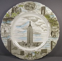 New York City Collector Plate Empire State Building 10.5&quot; Ceramic Johnson Bros - £11.80 GBP