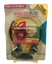 Vintage Memorex Sonic Lite SL40 Headphones &amp; dBS Normal Position I Cassette NOS - £10.10 GBP