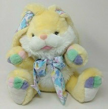 Hoppy Hopster Bunny Rabbit Plush Easter Pastel Caltoy Bow Colorful Yello... - $29.69
