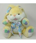 Hoppy Hopster Bunny Rabbit Plush Easter Pastel Caltoy Bow Colorful Yello... - £23.22 GBP