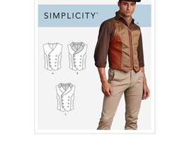 Simplicity Sewing Pattern 10545 9087 Mens Corset Vests Size 38-44 - $8.15