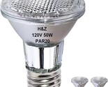 2 Pack H&amp;Z Par20 Short Neck 50W 120V, 3000K Flood Light with E26 Medium ... - $11.99