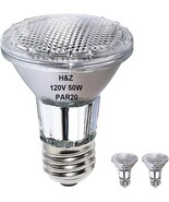 2 Pack H&amp;Z Par20 Short Neck 50W 120V, 3000K Flood Light with E26 Medium ... - $11.99