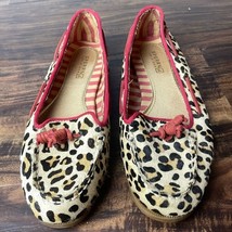 Sperry Leopard Print Loafers Genuine Leather Upper Top Siders Women&#39;s Size 6.5 - £25.32 GBP