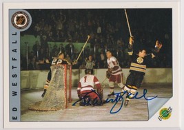 Ed Westfall Signed Autographed 1992 Ultimate Hockey Card - Boston Bruins - £7.82 GBP