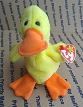 Retired Ty Beanie Baby Quackers Duck With Tag Rare Vintage 1993 - £4.68 GBP