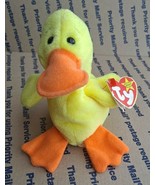 RETIRED Ty Beanie Baby QUACKERS DUCK With Tag RARE Vintage  1993 - £4.68 GBP